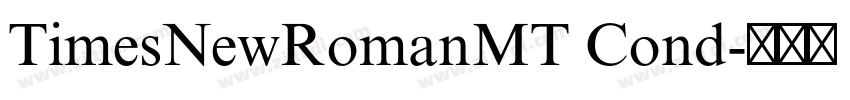 TimesNewRomanMT Cond字体转换